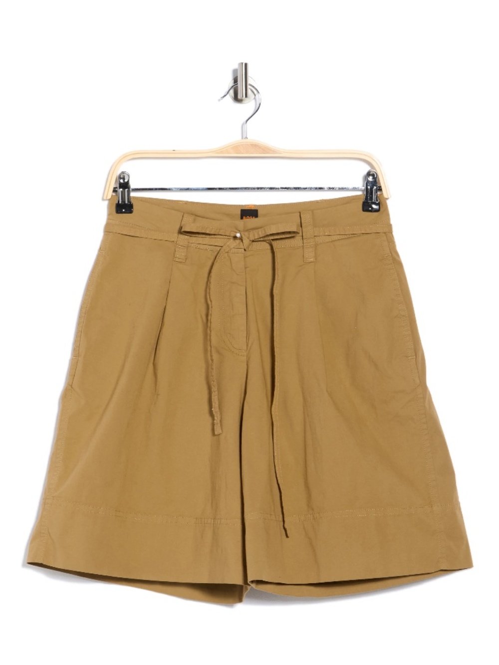 NWT  BOSS Tie Waist Cotton Blend Walking Shorts Size 2